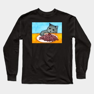 Cat Wants Coffee Long Sleeve T-Shirt